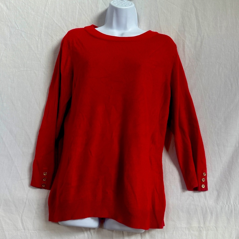 NWT Croft&Barrow Red Sweater Size XL